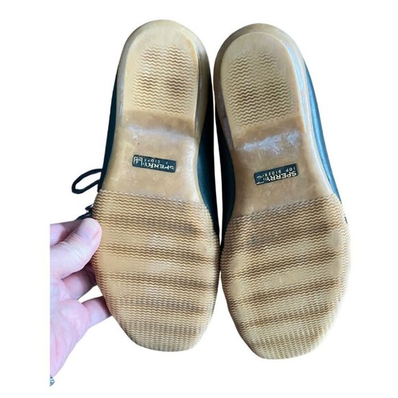J. Crew x Sperry Topsider Plaid Sheerwater Wool Rubber Duck Boots Sz 7 Preppy - Picture 10 of 10